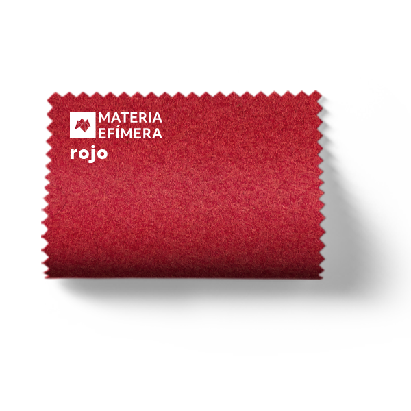 Moqueta ferial roja- Muestra moqueta color rojo-PANTONE 2034 C-MATERIA-EFÍMERA-STANDS 
