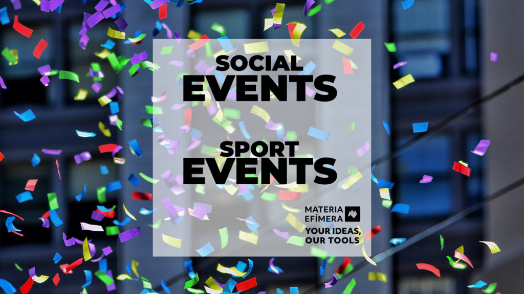 SOCIAL EVENTS AND SPORT EVENTS-MATERIA-EFIMERA-STANDS- post